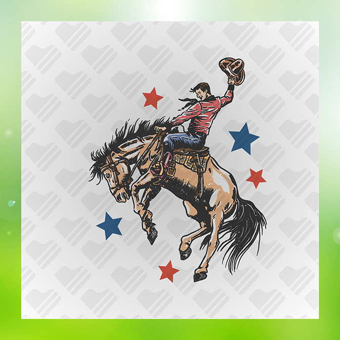 American Cowboy Ver.2 July 4th Sticker