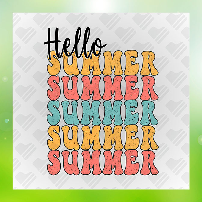 Hello Summer Summer Sticker