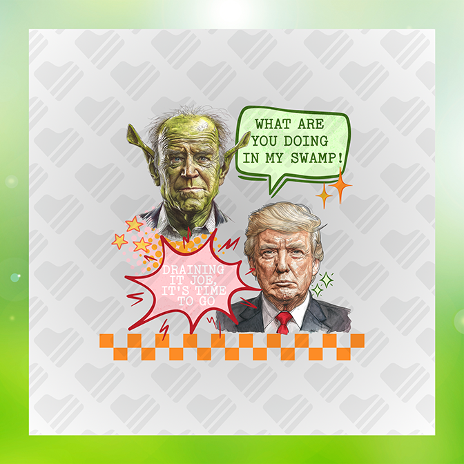 Doing In Swamp Trump Sticker