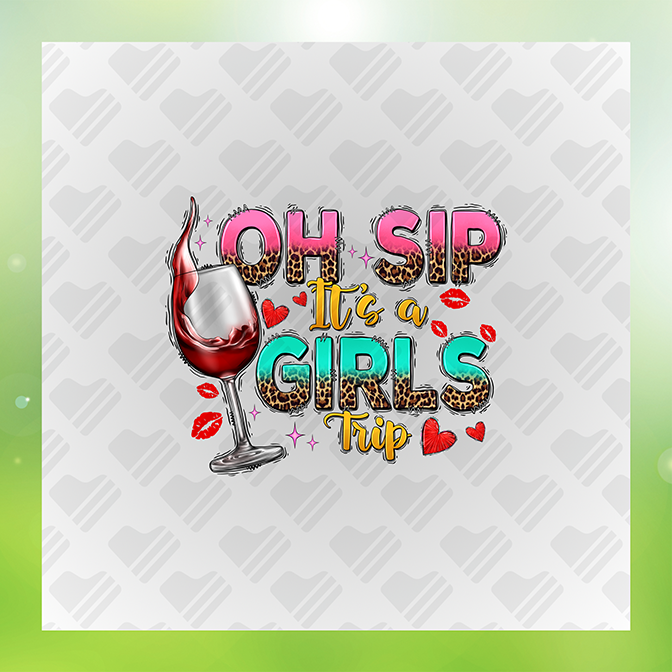 Oh Sip It's A Girl Summer Trip 2 Sticker