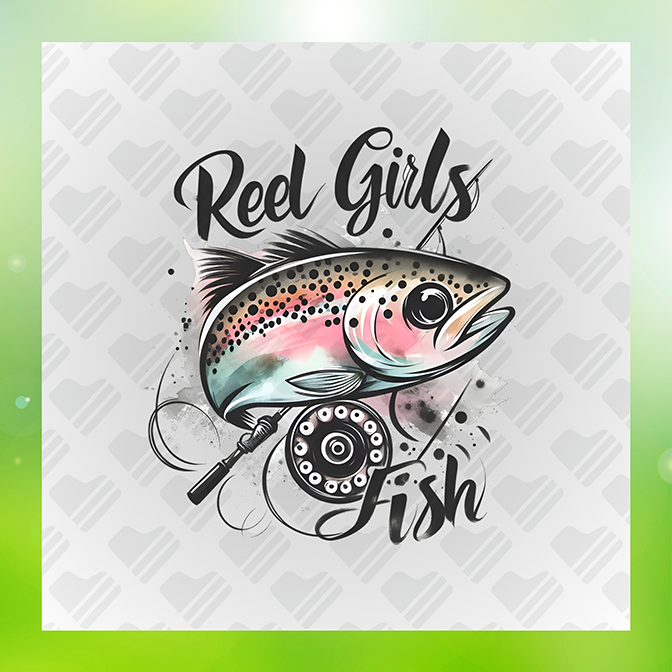 Reel Girls Fish Ver. 2 Fishing Sticker – One Heart Apparel
