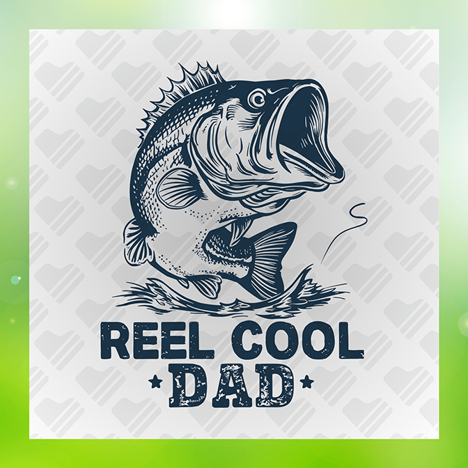 Reel Cool Dad Fishing Sticker