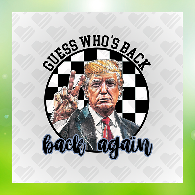 Guess Who's Back Back Again Trump Sticker