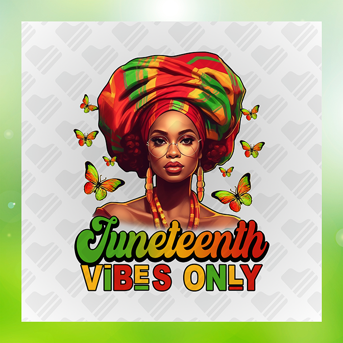Juneteenth Vibes Only Juneteenth v2 Sticker