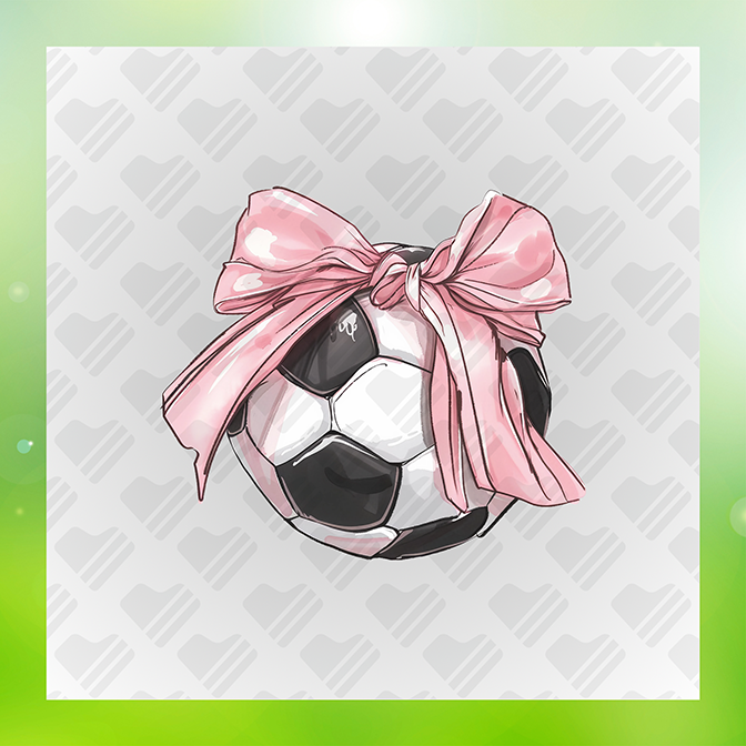Soccer Ball With Ribbon Soccer Sticker