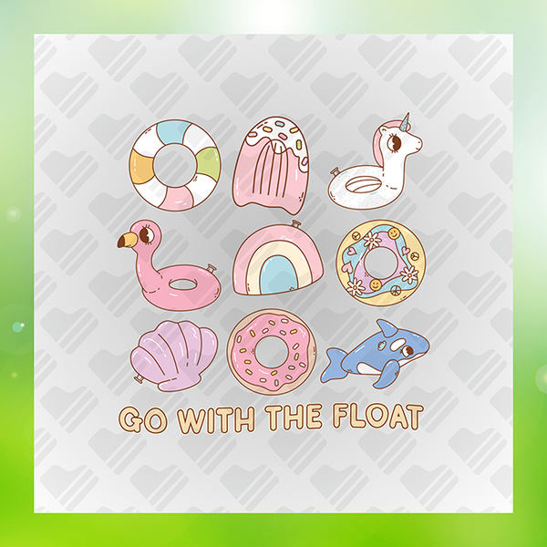 Go With The Float Summer Sticker – One Heart Apparel