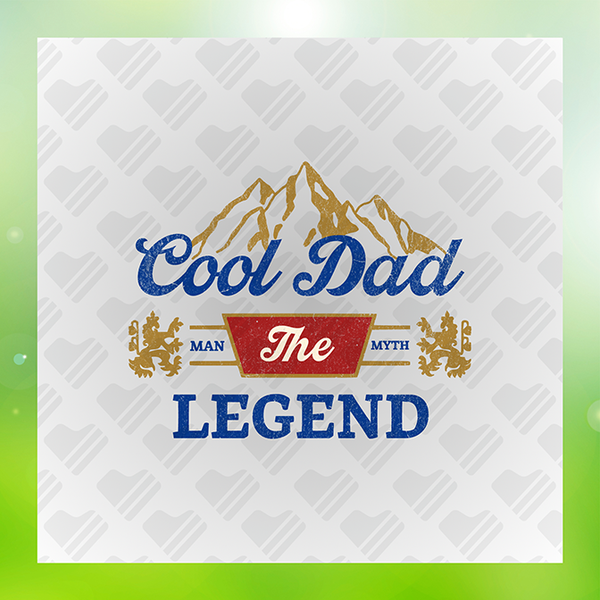 Cool Dad The Legend Dad Sticker – One Heart Apparel