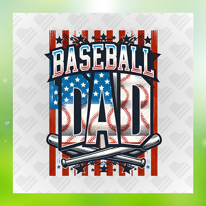 Baseball Dad Dad Sticker