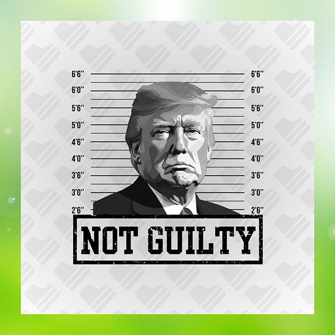 Not Guilty Trump Sticker