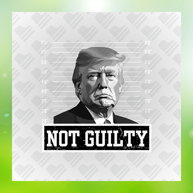Not Guilty Trump Sticker