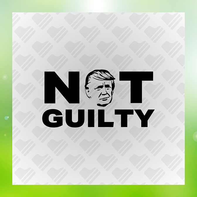 Not Guilty Ver.2 Trump Sticker