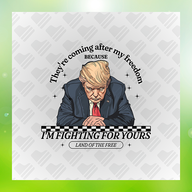 Land of Freedom Fight 4 Your Trump Sticker