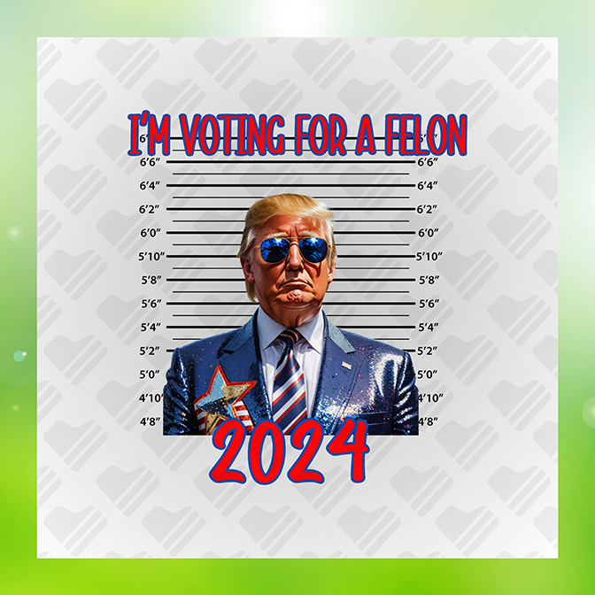 Voting 4 The Felon Trump 2024 Ver.2 Trump Sticker