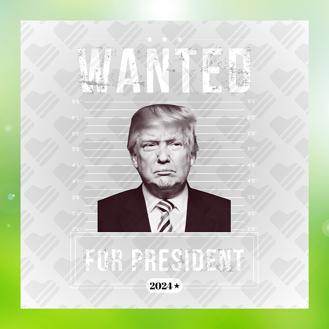 Wanted 4 President Trump Sticker