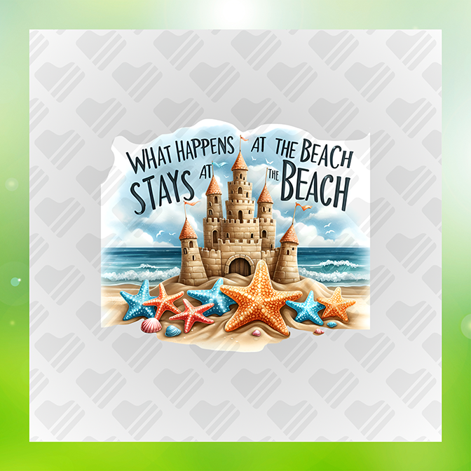 What Happens At The Beach Summer Sticker